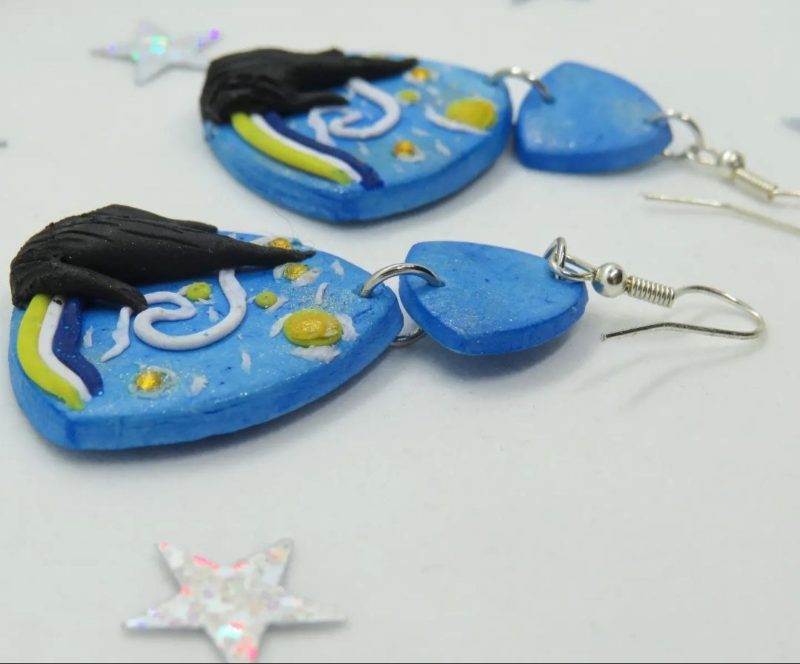 Vincent Van Gogh - The Starry Night earrings inspirated 2