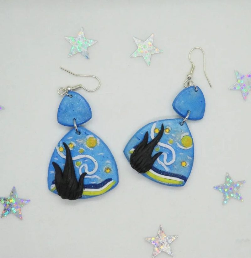 Vincent Van Gogh - The Starry Night earrings inspirated